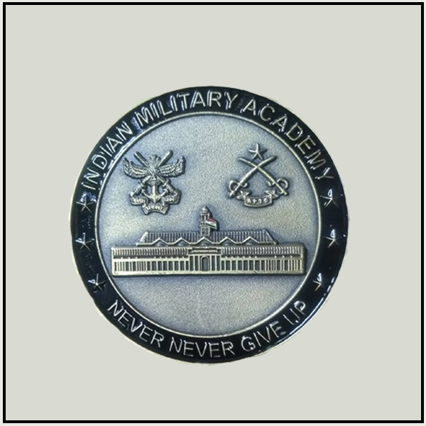 Brass Etching Silver Medallion